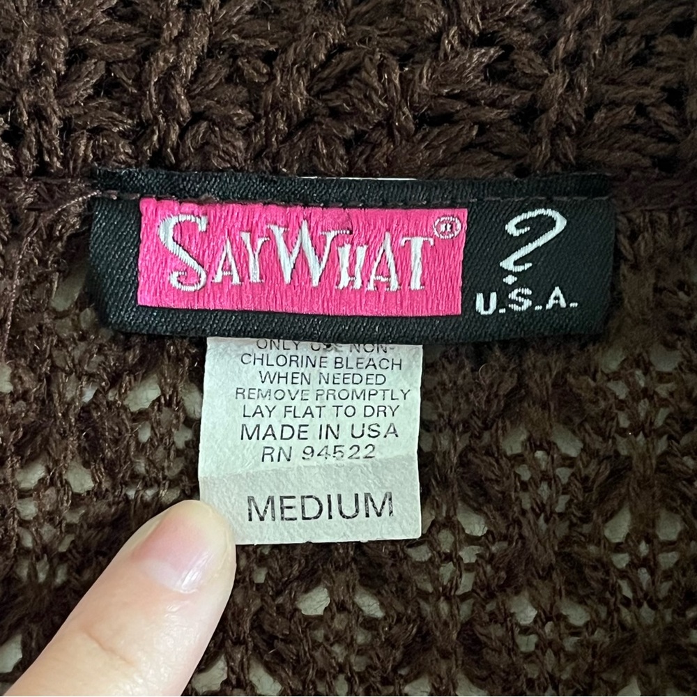 Vintage Y2K Say What? Cardigan Sweater - Picture 3 of 13